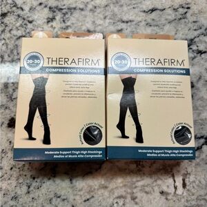Therafirm Compression Solutions Medium Black 20-30mmhg